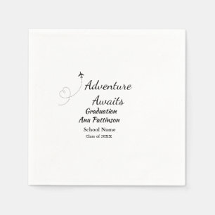 Guardanapo De Papel Adventure aguarda a graduação acrescentar nome ano