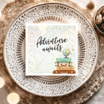 Adventure aguarda Chá de fraldas Confetti Viagem D