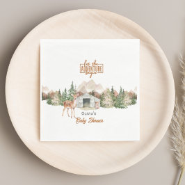 Guardanapo De Papel Adventure Aguarda Chá de fraldas Laranja Queimado