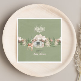 Guardanapo De Papel Adventure Aguarda Chá de fraldas Verde da Montanha