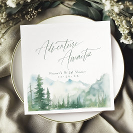 Guardanapo De Papel Adventure Awaits Mountain Rustic Bridal Shower