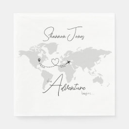 Guardanapo De Papel Adventure Begins College Graduation Party