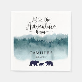 Guardanapo De Papel Adventure inicia Ursos das Montanhas de Aquarela