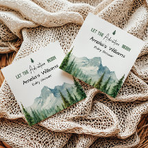 Adventure Mountain Chá de fraldas Napkins