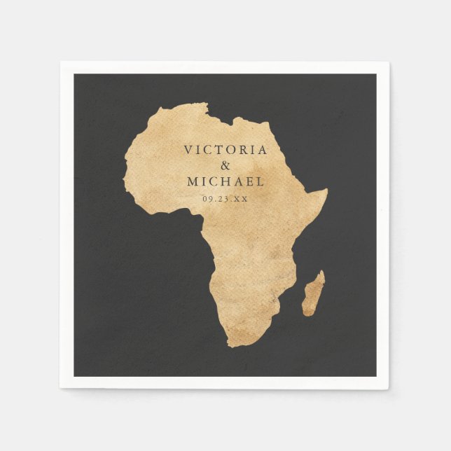 Guardanapo De Papel Afafricano Safari Boho Floral Monograma (Frente)