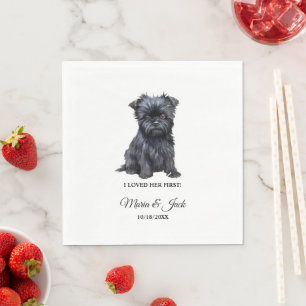 Guardanapo De Papel Affon Pinscher Dog Eu Amava Seu Primeiro Casamento