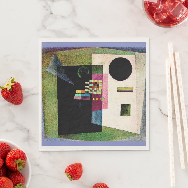 Guardanapo De Papel Afirmando, pintura abstrata de Kandinsky, (Insitu)