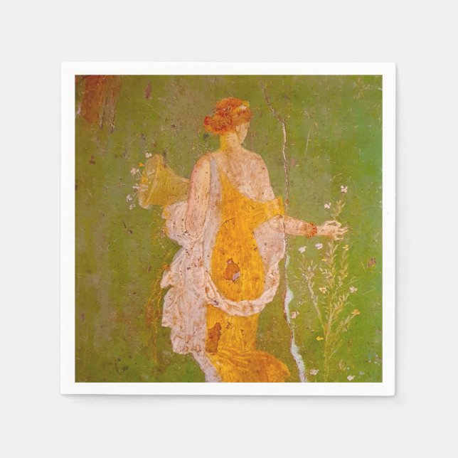 Guardanapo De Papel Afresco de Flora na Villa de Ariadne, Pompeia (Frente)