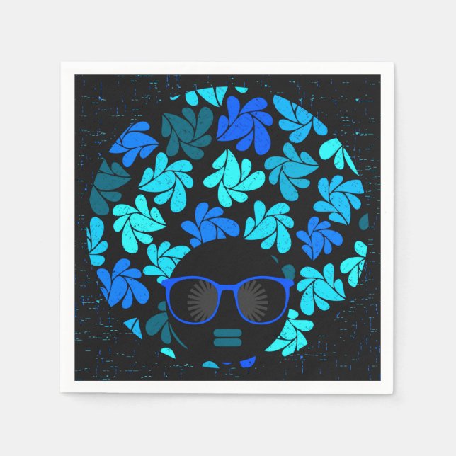 Guardanapo De Papel Afro Diva Azul  (Frente)
