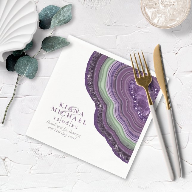 Guardanapo De Papel Agate Geode Glitter Wedding ID647 (Criador carregado)