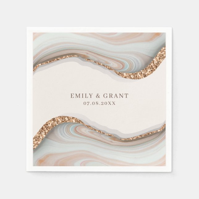 Guardanapo De Papel Agate Stone Marble (Frente)