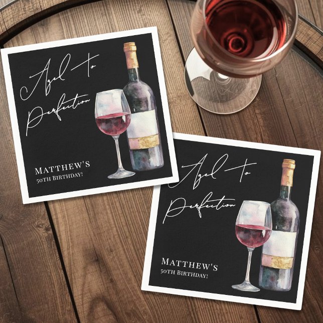 Guardanapo De Papel Aged To Perfection Birthday Party (Aged To Perfection Birthday Party Napkins)