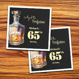 Guardanapo De Papel Aged to Perfection Men's 65th Whiskey Birthday 