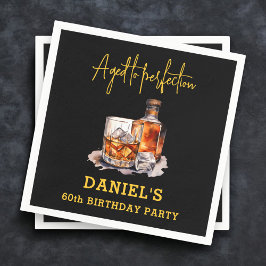 Guardanapo De Papel Aged to Perfection Whiskey 60th Birthday