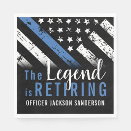 Guardanapo De Papel Agente de Festa de Reforma Policial Thin Blue Line