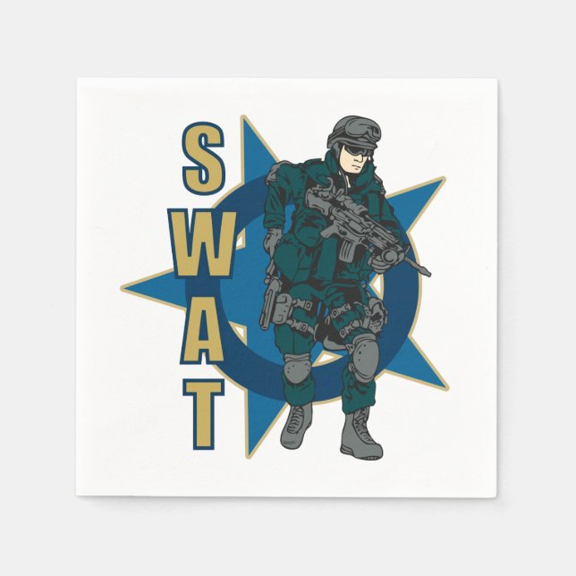 Guardanapo De Papel Agente de Polícia da SWAT (Frente)