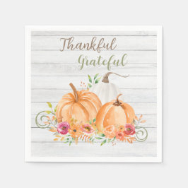 Guardanapo De Papel Agradeço muito | Abate de outono Aquarela