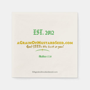 Guardanapo De Papel Agrainofmustardseed.com EST 2012