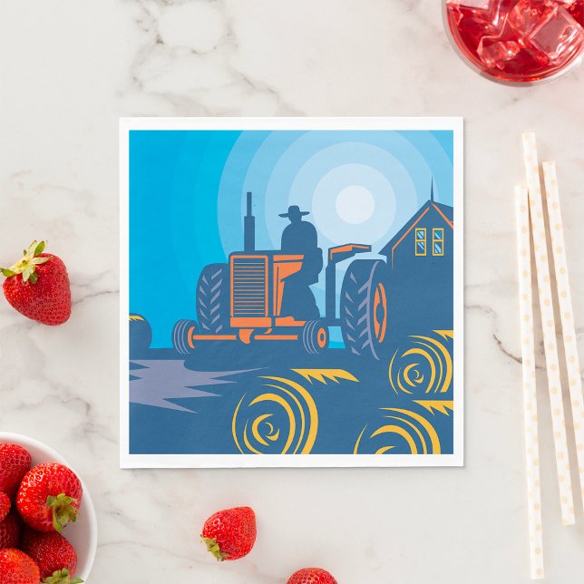 Guardanapo De Papel Agricultor Num Trator (Criador carregado)