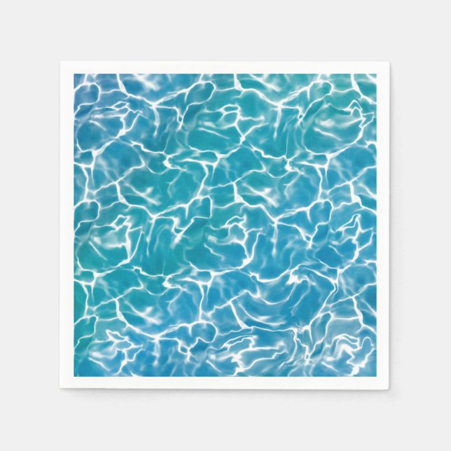 Guardanapo De Papel Água do mar azul* (Frente)