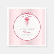 Água-forte Rosa Água-viva Laço Menina 1º Aniversár