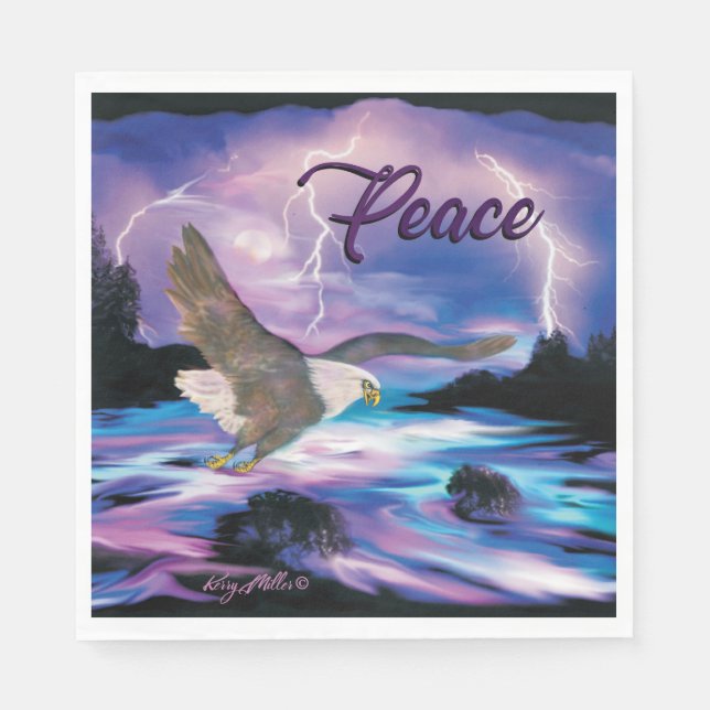 Guardanapo De Papel Águia Bald Soaring (Frente)