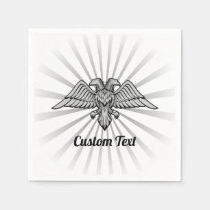 Guardanapo De Papel Águia cinza com duas Cabeças Napkins