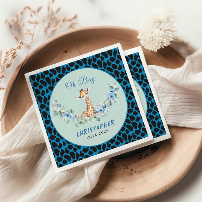 Guardanapo De Papel Ah, garoto! Chá de fraldas Baby Giraffe (Criador carregado)