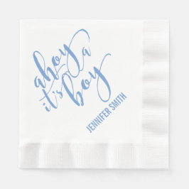 Guardanapo De Papel Ahoy, é um Chá de fraldas náutico e vês