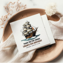 Guardanapo De Papel Ahoy! Navio Pirata 8.º Aniversário