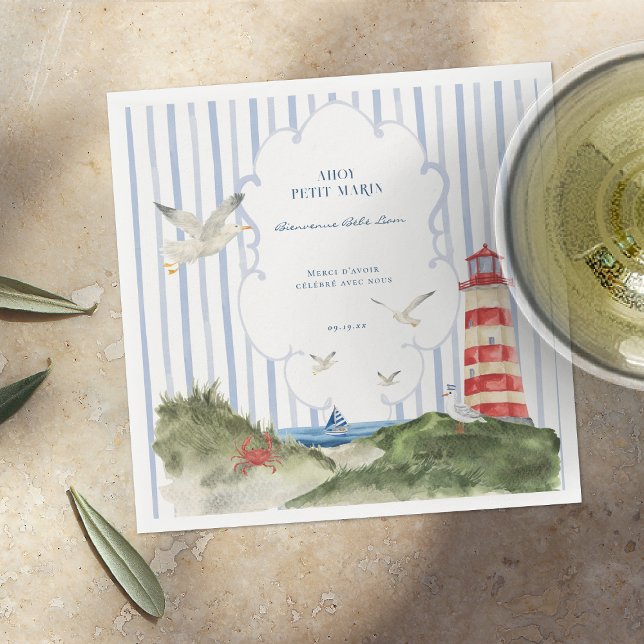 Guardanapo De Papel Ahoy Petit Marin Serviette Nautique (Criador carregado)