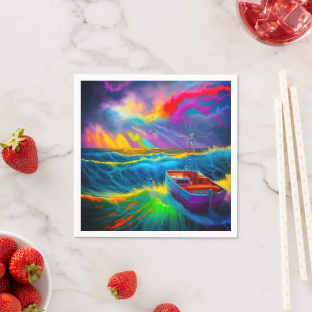 Guardanapo De Papel Ai Boat Scene (Insitu)