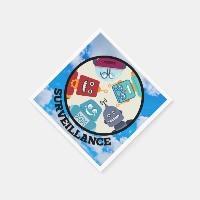 Guardanapo De Papel AI (Inteligência Artificial) - Vigilância (Canto)