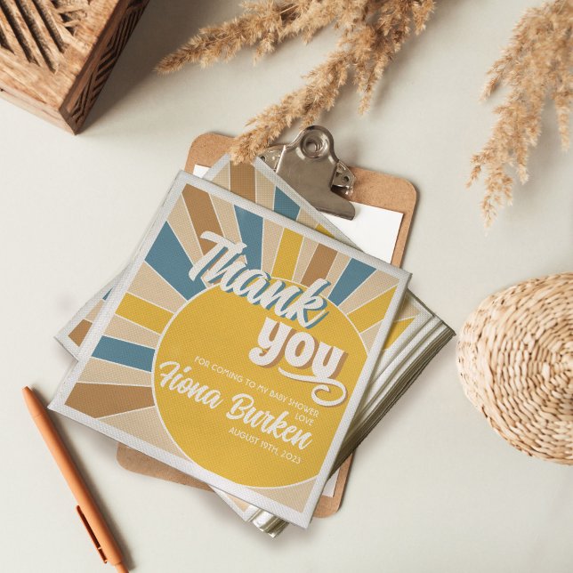 Guardanapo De Papel Aí vem o Chá de fraldas Filho (Criador carregado)