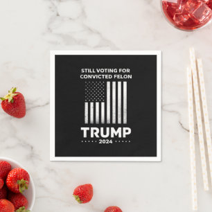 Guardanapo De Papel Ainda votando no réu condenado Trump 2024