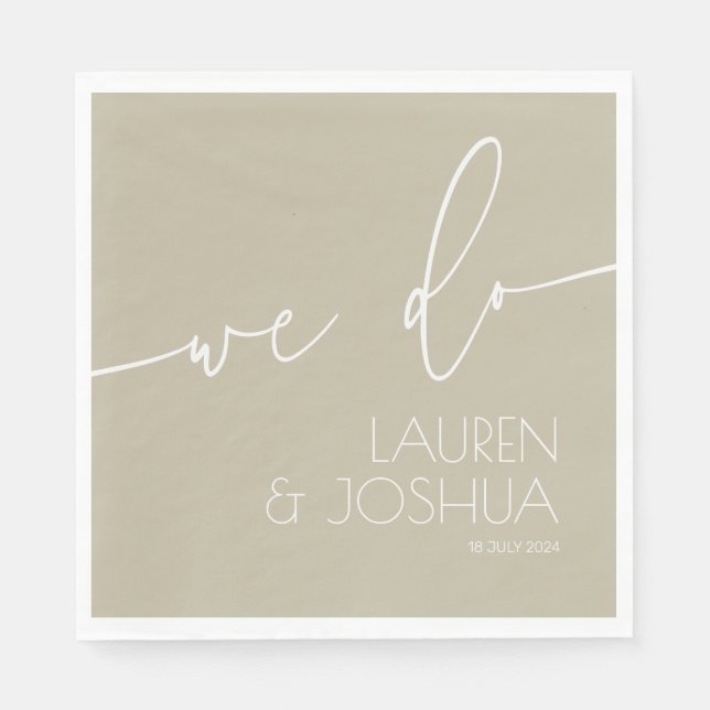 Guardanapo De Papel Aipo Powder ・ Casamento de Script (Frente)