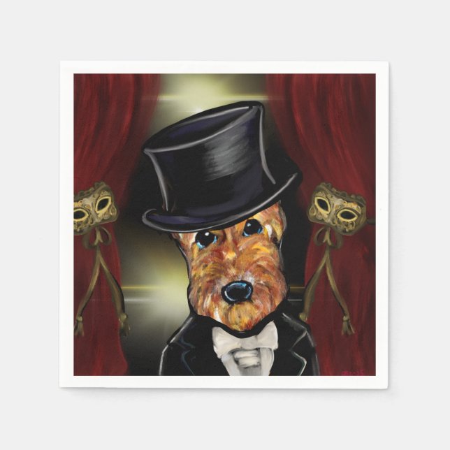 GUARDANAPO DE PAPEL AIREDALE TERRIER   (Frente)