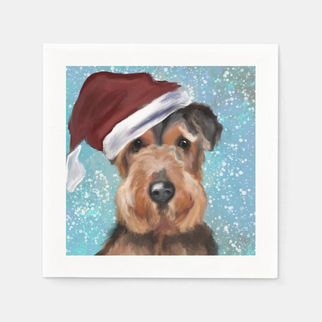 GUARDANAPO DE PAPEL AIREDALE TERRIER (Frente)