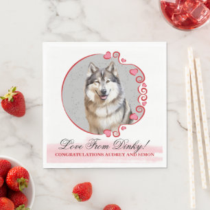 Guardanapo De Papel Alaskan Malamute Wedding Napkins Com Cães Foto