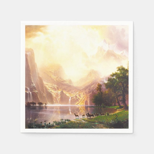 Guardanapo De Papel Albert Bierstadt entre Sierra Nevada (Frente)