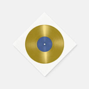 Guardanapo De Papel Álbum Dourado do Vinyl Record