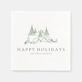 Guardanapo De Papel Aldeia de Natal Nevada