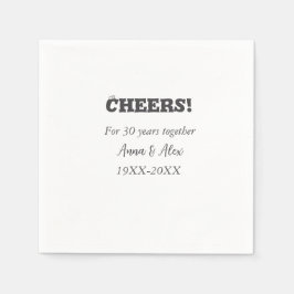Guardanapo De Papel Alegra-se a 30 anos juntos, aniversários, adicione