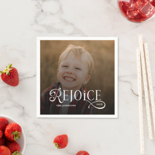 Guardanapo De Papel Alegre-se Foto Religiosa Cristã Feliz Natal 