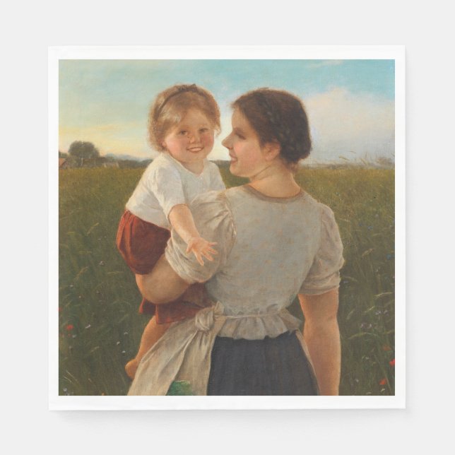 Guardanapo De Papel Alegria da Mãe (Mãe e Filha Adoráveis) (Frente)