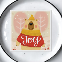 Alegria. Urso-de-Natal de inverno bonito