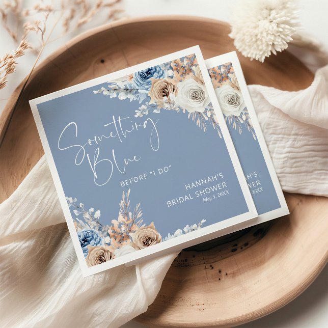 Guardanapo De Papel Algo Azul Antes Que Eu Faça Chá de panela (Criador carregado)