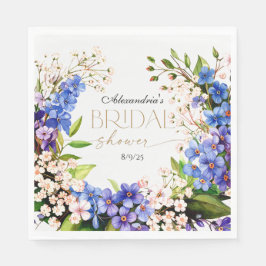 Guardanapo De Papel Algo Azul: Bridal Shower de Respiro de Bebê & Linh