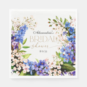 Guardanapo De Papel Algo Azul: Bridal Shower de Respiro de Bebê & Linh