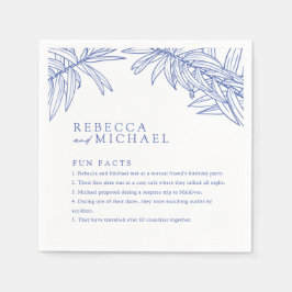 Guardanapo De Papel Algo Azul Fatos Botânicos Simples